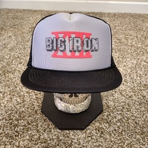 Vintage 1997 Big Iron XVII Mesh Snapback Farm Show Hat Otto Cap